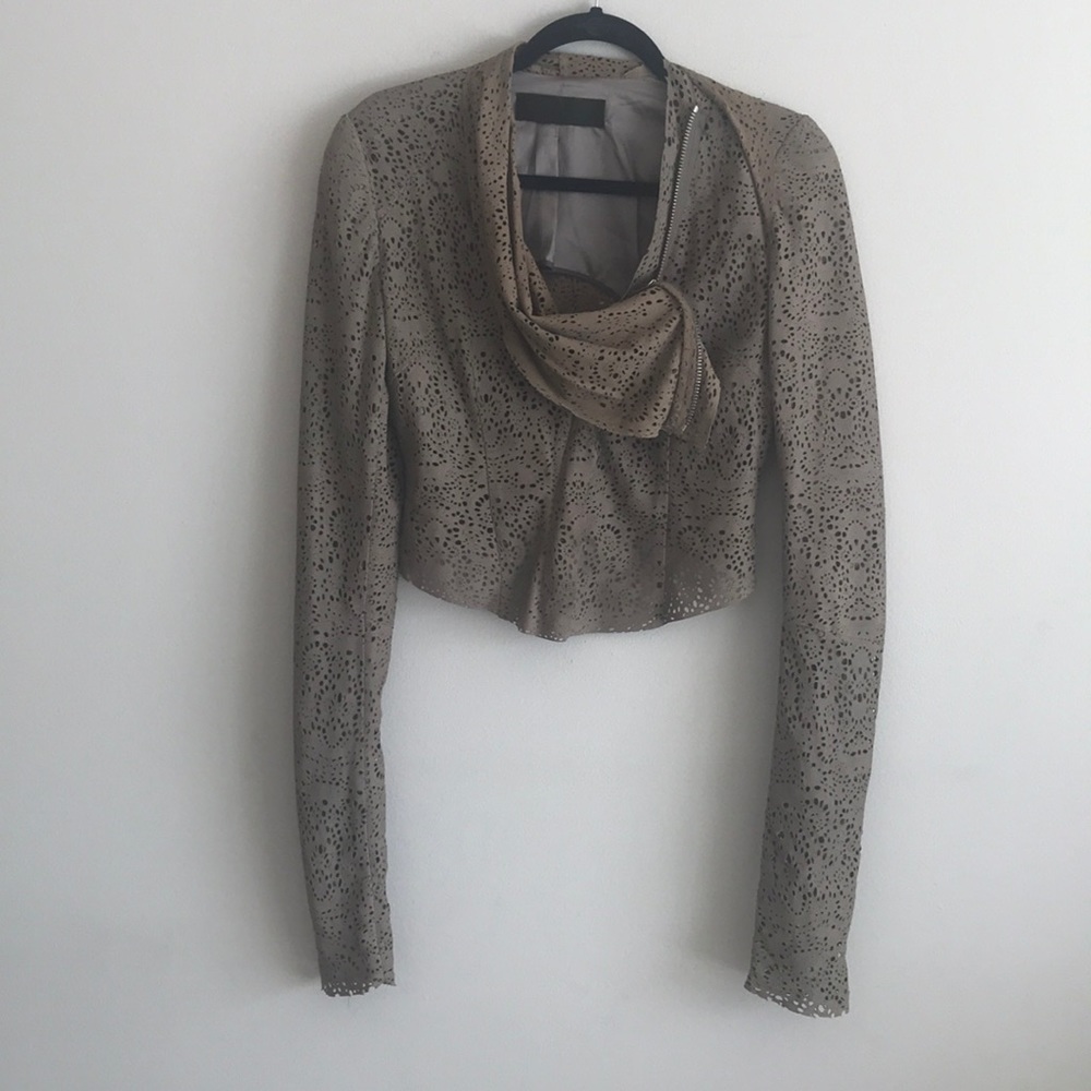 Haider Ackerman Suede Cut-out Jacket